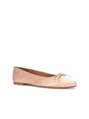 Flattered Bodil Flat in Rose pink ballet flat satin silk